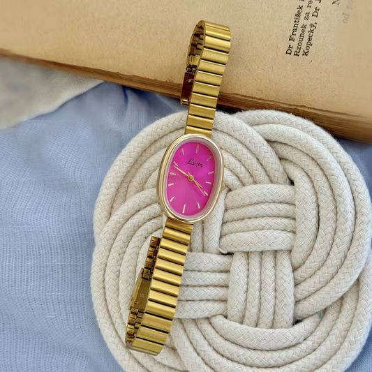 Vintage Golden-Tone Women's Quartz Watch - Chic Oval Stainless Steel Bracelet with Analog Display, Perfect for Daily Wear & Special Occasions like Valentine's, Easter, Mother's Day, Ramadan, and Eid - Simple, Luxurious Gift, Watch Accessories