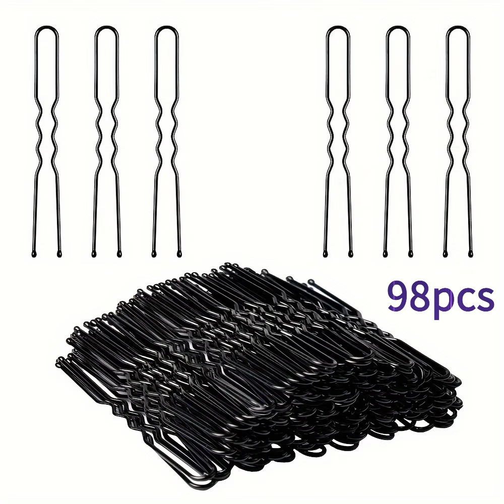 98pcs Metal Hair Clip U-shaped Pin Side Clip Bangs Clip | Hair Accessories for Women, Ideal for Bridal Shower