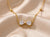 Minimal Gold Bow Crystal Necklace