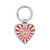 Self Love Club Heart Keychain – Retro Red Sunburst Accessory