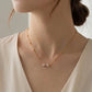 Minimal Gold Bow Crystal Necklace