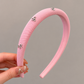 A Luxurious And Stylish Satin Headband with a Silvery Bow, Perfect for High Hairstyles And Face Washing