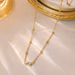 Minimal Gold Bow Crystal Necklace