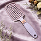 2pcs Set: 1 Single-Sided Square Hair Comb + 1 3D Bow Decoration, Suitable for Both Wet and Dry Hair, Soft Bristles for Detangling, with Scalp Massage Function, Smoothing Hair Styling Tool