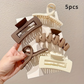 5pcs Women's Milk Coffee Color Simple Large Hair Claw Clips, Thick Hair Claw Clips for Back of Head Updo, Premium Hair Claw Clips Hair Accessories