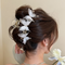Hair Clips 3pcs Elegant and Dynamic Butterfly Claw Clips, Women's Back-of-Head Updo Shark Clip Set, Suitable for Daily Wear and Important Occasions Such as Parties, Ceremonies, and Weddings