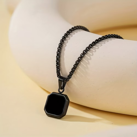 One-Piece Men's Stainless Steel Square Minimalist Pendant Necklace, Fashionable and Simple Style, Suitable for Casual and Formal Wear. A Gift for Boyfriend, Men's Jewelry Necklace 6.6K+ sold Sold by Unicorn girls 4.7 out of five stars