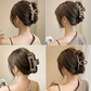5pcs Women's Milk Coffee Color Simple Large Hair Claw Clips, Thick Hair Claw Clips for Back of Head Updo, Premium Hair Claw Clips Hair Accessories