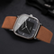 Men'S Watch Trendy Handsome Easy Square Dial Quality Casual Fashion Quartz Watch (1pc/Set) Watch Box Not Included