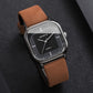 Men'S Watch Trendy Handsome Easy Square Dial Quality Casual Fashion Quartz Watch (1pc/Set) Watch Box Not Included