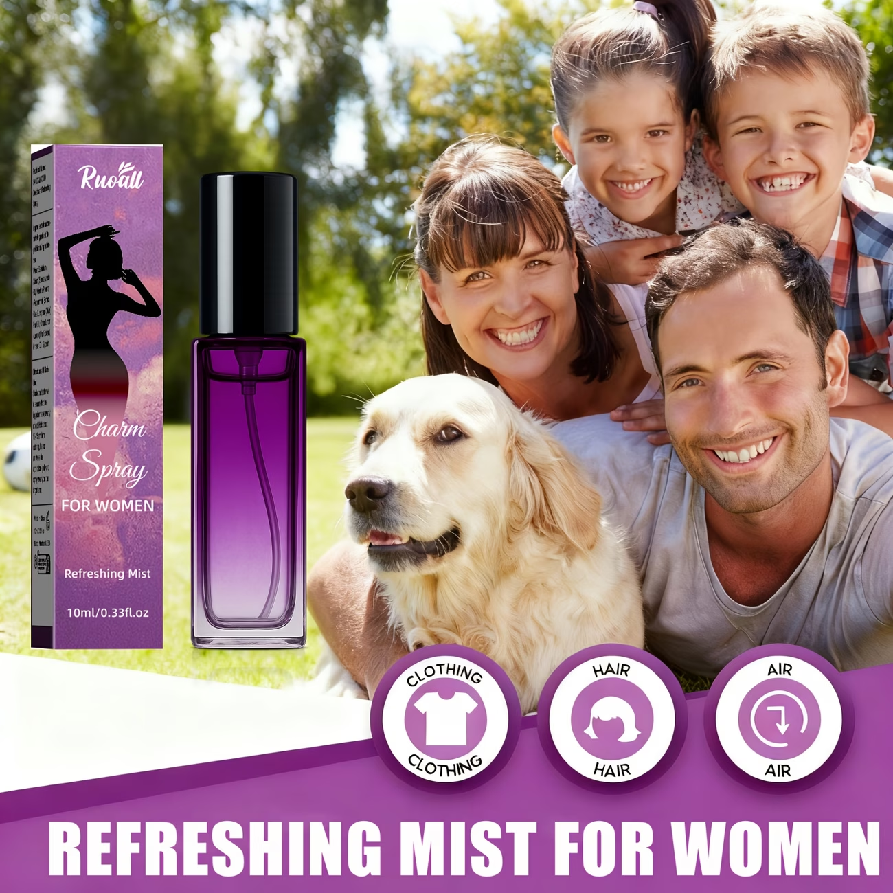 RUOALL Women'S Pheromone Deodorizing Spray, Lavender Flavor, Effectively Deodorization And Armpit Care Spray, All-Day Care, Refreshing Skin, No Embarrassment on Dates, Compact And Portable, First Choice for Christmas Gifts, Exquisite Packaging