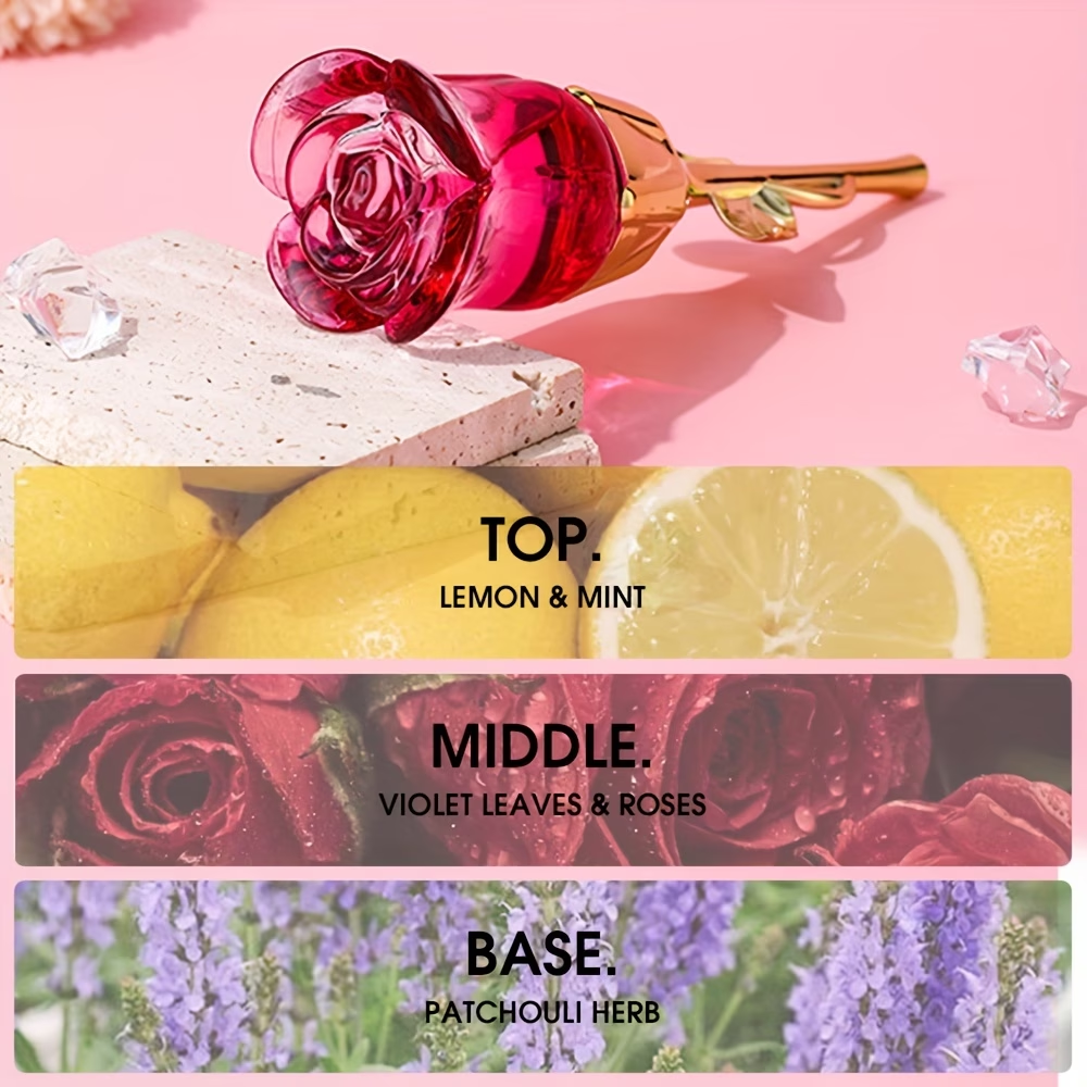 50ml Midnight Rose Women's Eau De Toilette, Featuring a Fresh, Natural, and Delicate Floral Scent. This Unique Floral Fragrance Showcases Feminine Charm and Sensuality, Perfect as a Gift for Your Girlfriend