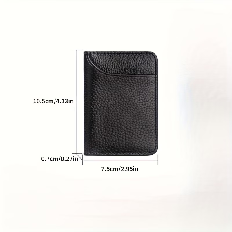 Slim Minimalist Faux Leather Credit Card Wallet for Men - Soft PU, Fashionable Thin ID and Business Card Holder