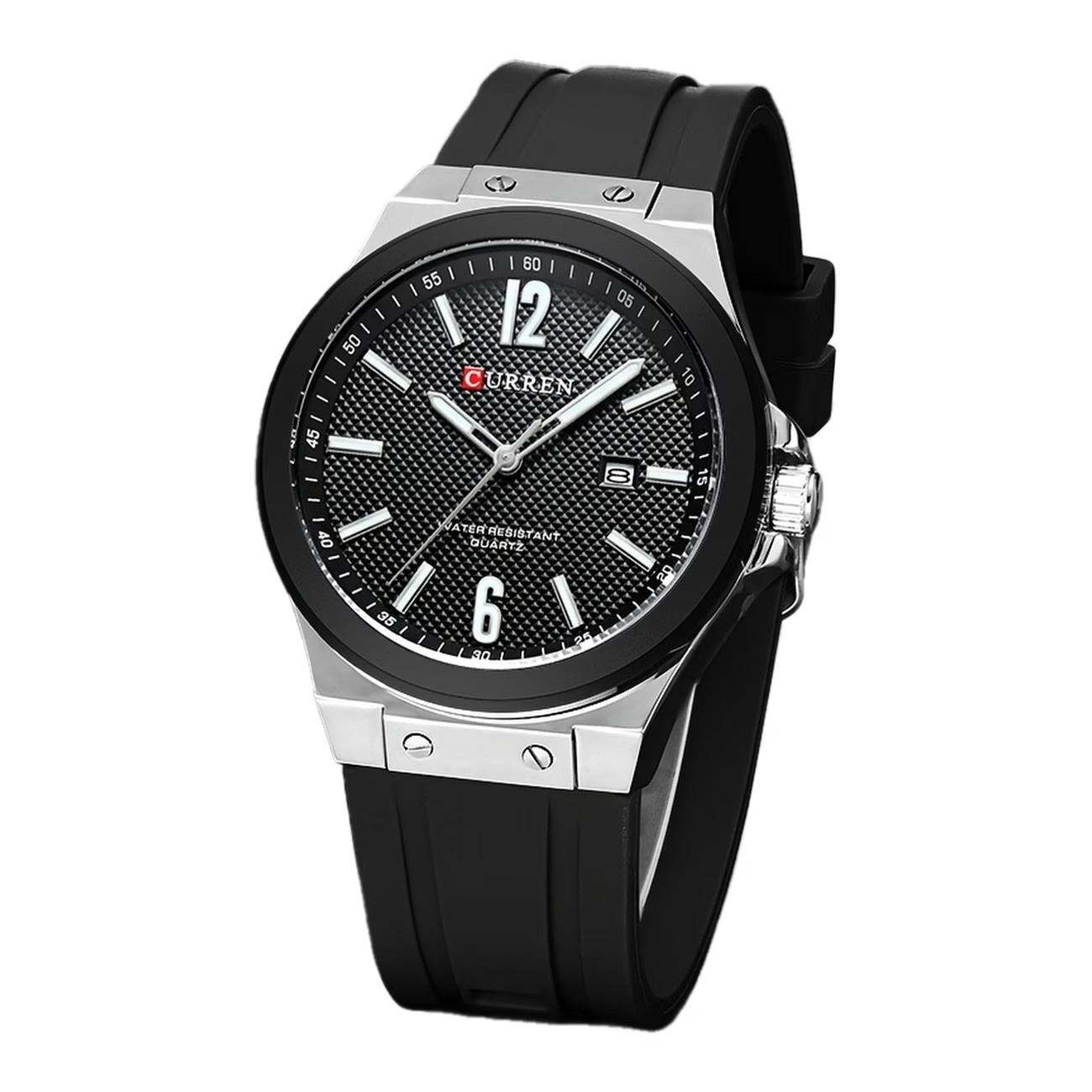 Men'S Quartz Watch, Luminous Hands Automatic Calendar Silicone Strap Mineral Glass, 2025 New Style Men'S Watch Easy And Versatile