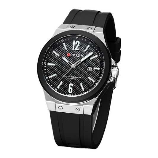 Men'S Quartz Watch, Luminous Hands Automatic Calendar Silicone Strap Mineral Glass, 2025 New Style Men'S Watch Easy And Versatile