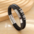 A Vintage-Style Multi-Layer Handmade Faux Leather Bracelet, a Durable Fashion Accessory for Men