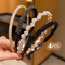 Women's Non-slip Toothed Beaded Headbands, Korean-style Exquisite Rhinestone Headbands, Sweet Versatile Daily Hair Accessories