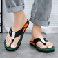 Ultra-light and Ultra-soft Electric Carving Color-block Flip-flops