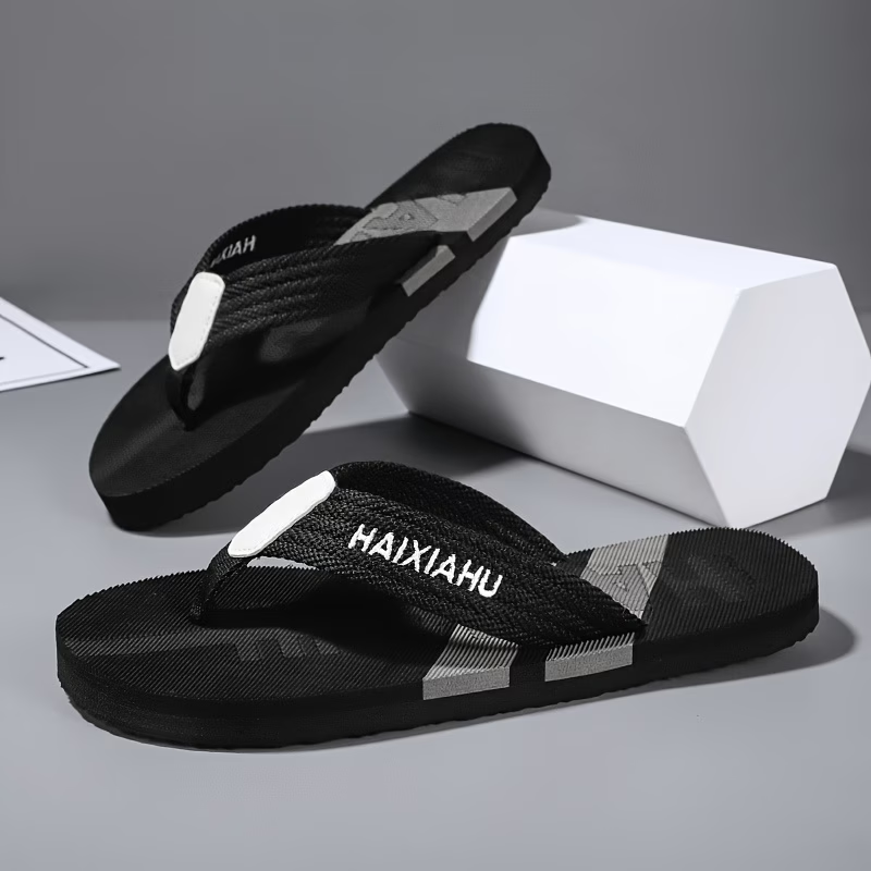 Ultra-light and Ultra-soft Electric Carving Color-block Flip-flops