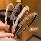 Women's Non-slip Toothed Beaded Headbands, Korean-style Exquisite Rhinestone Headbands, Sweet Versatile Daily Hair Accessories