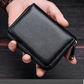 Men'S Wallet And Business Card Case And Universal, PU Material Smooth Durable Wallet, Multi-Purpose Large Capacity Containing Multi-Card Slot ID Card Bag, Zipper Pocket And Stylish And Safe, Anti-Degaussing Wallet, Daily Use And Travel