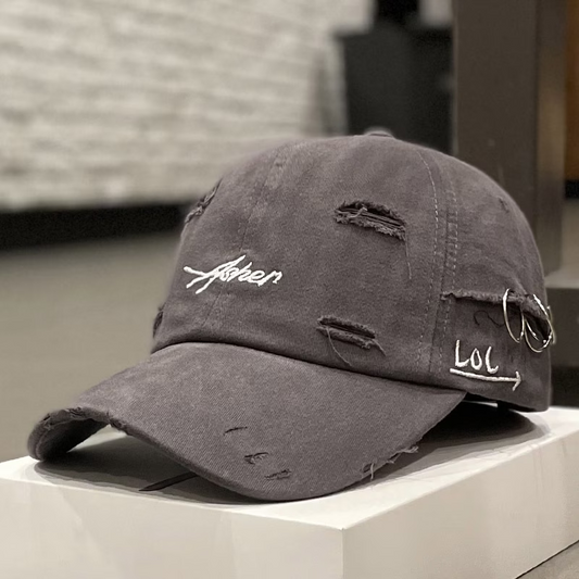 1pc of Retro Torn Baseball Cap, Faded And Worn, Featuring Letter Embroidery, Suitable for Both Men And Women, Perfect for Hip Hop And