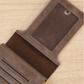 Men'S Solid Color Business Wallet, Card Holder with Zipper And Button