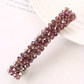 Flash Diamond Handmade Beaded Crystal Spring Clip Hair Accessories Hair Clip Fish Line Braided Edge Clip Exquisite One-Word Clip Hair Accessories Festival Gift