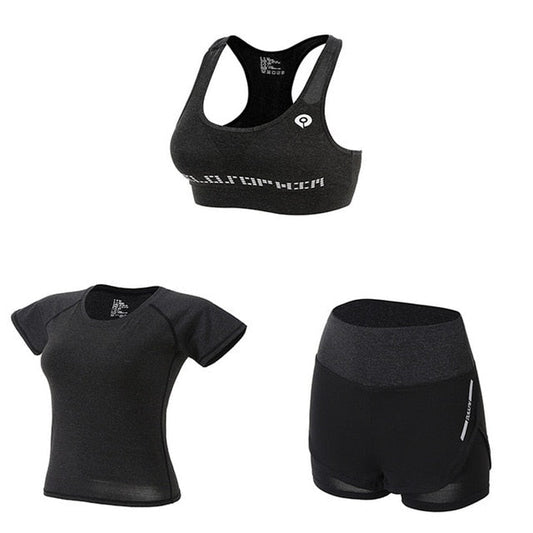 5Pcs Women's Yoga Sets Outdoor Running Yoga Quick Dry