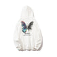 Hip Hop Butterfly Hoodie Sweatshirt Men Harajuku Streetwear Hooded Pullover Cotton Autumn Loose Hoodie Black Clothes