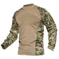 Mens T-shirts Long Sleeve Cotton Camouflage Tactical T Shirts Military Army Tshirts Man Airsoft Clothing