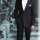 "Vienna" Black Tuxedo Jacket Peak (Separates)-1